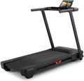 T Series Adjustable Handlebar & Multifunctional Desk, 9% Power Incline Brushless Quiet Motorized Treadmill for Apartments, 12-Point Shock & Immersive Hiking