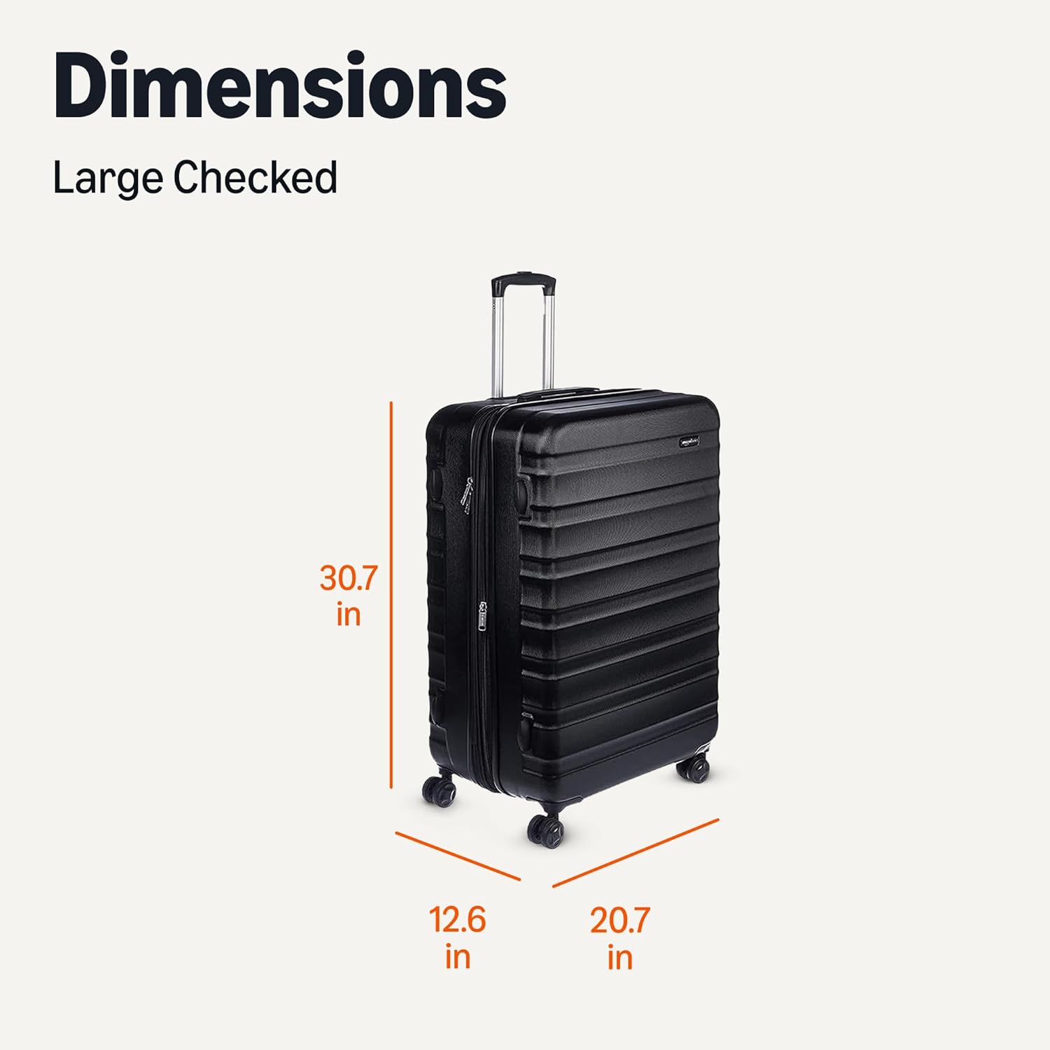 30" Hardside Large Checked Luggage, Hardshell Suitcase With Four Multi-directional Wheels, Expandable For Up to 15% More Space, Scratch-Resistant Shell