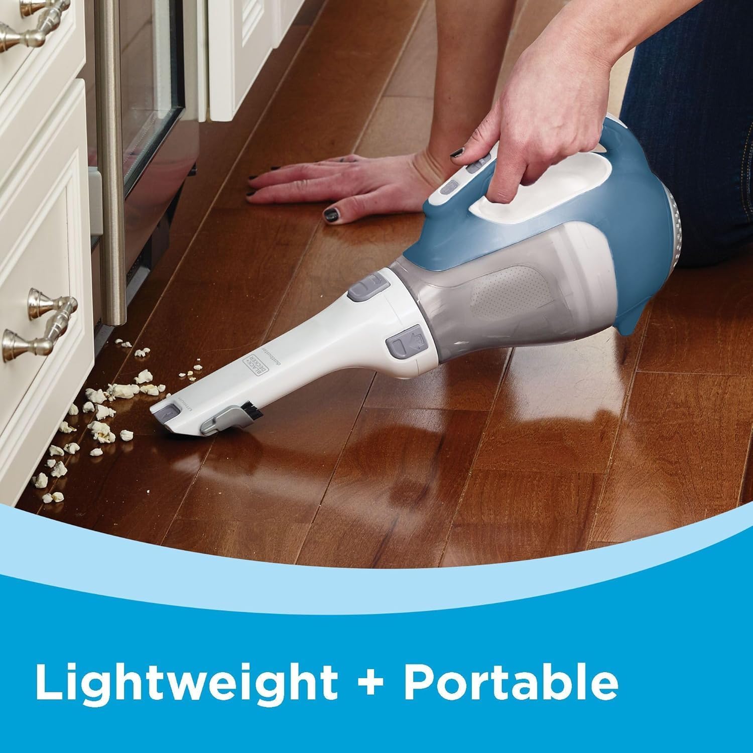 Dustbuster AdvancedClean Handheld Vacuum Cordless, Compact Home and Car Vacuum with Crevice Tool, Rotating Nozzle and Charging Station
