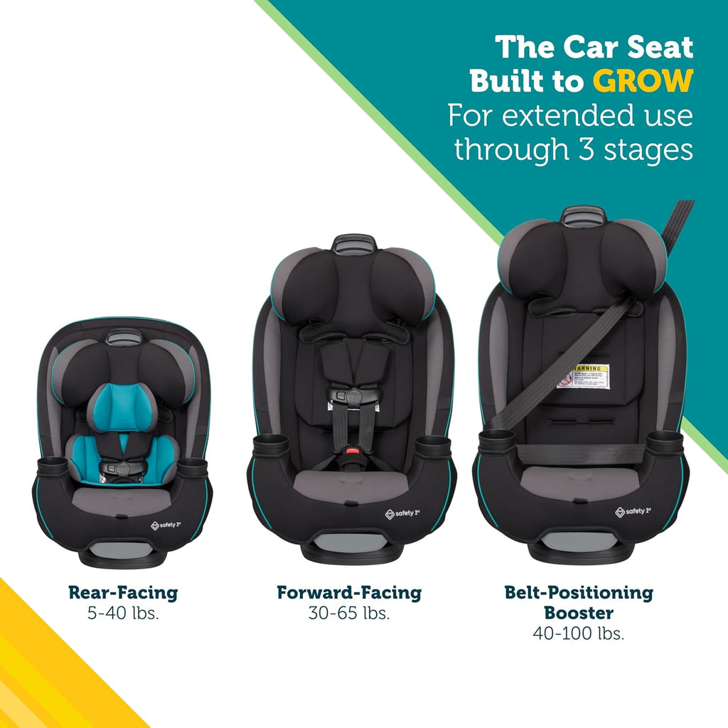 Go All-in-One Convertible Car Seat, Rear Facing, 5-40 lbs, Forward Facing (30–65 lbs), High Back Booster Seat 40-100 pounds