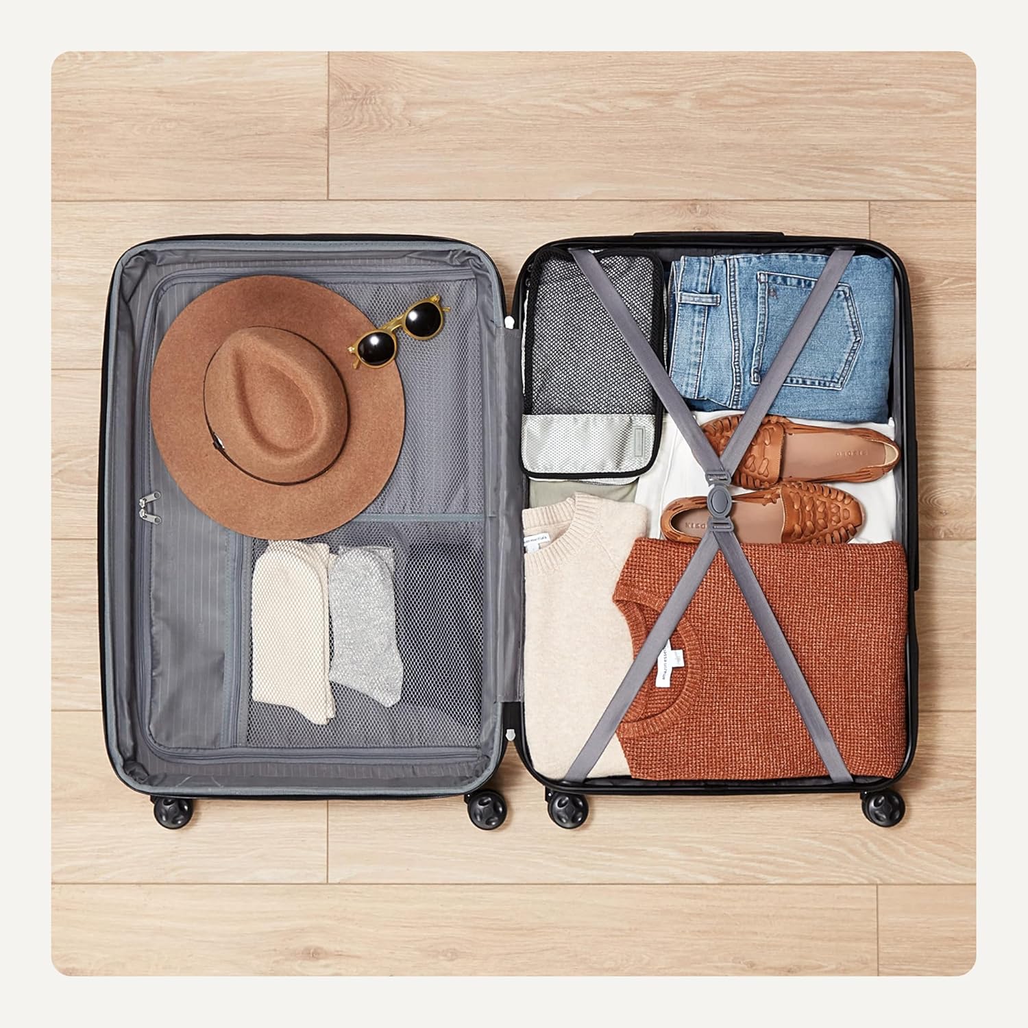 30" Hardside Large Checked Luggage, Hardshell Suitcase With Four Multi-directional Wheels, Expandable For Up to 15% More Space, Scratch-Resistant Shell