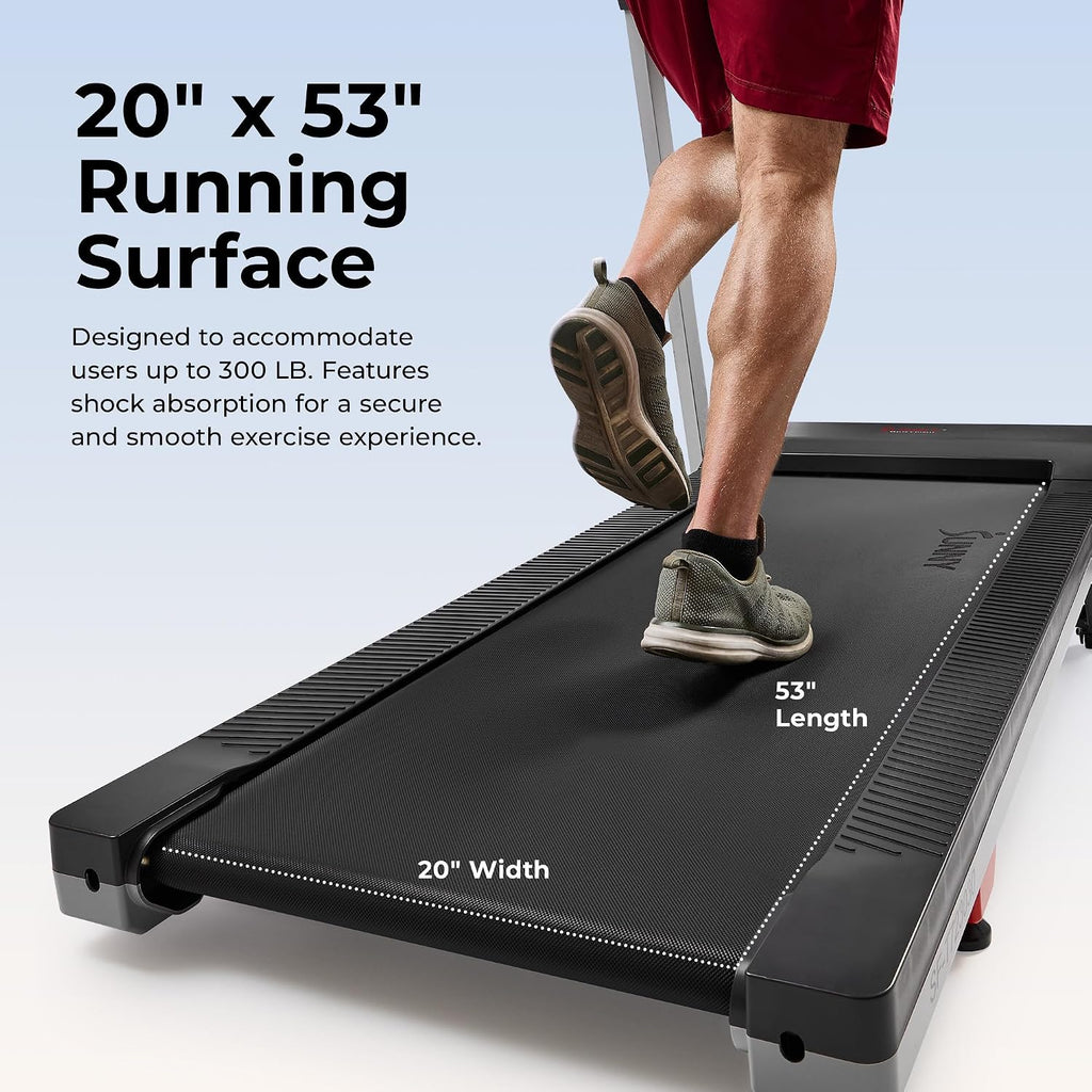 Health & Fitness Fully Assembled OneClick-Fold 20" Smart Treadmill with Auto Incline & SunnyFit App