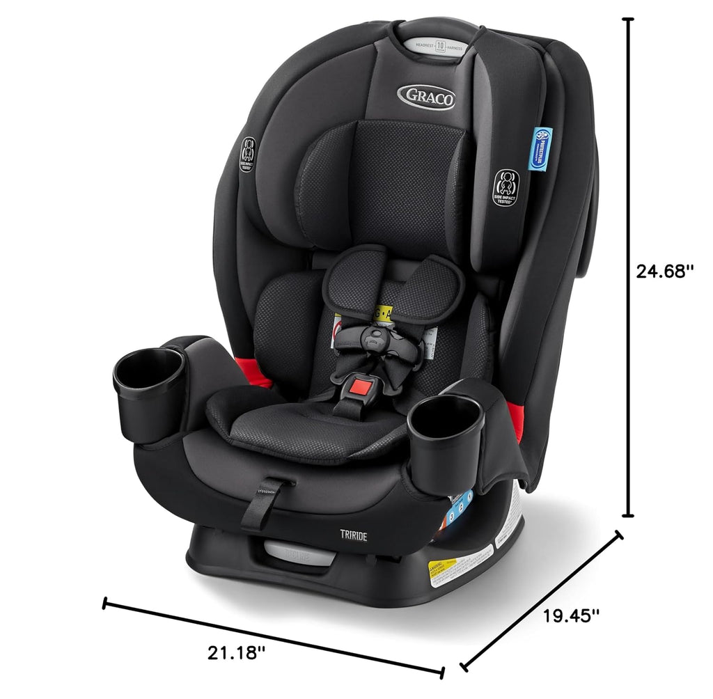 3-in-1 Reclining Car Seat, Kipling - Rear & Forward Facing Car Seat, Highback Booster, Adjustable Headrest
