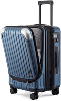 Carry on Luggage with Front Compartment, 20 Inch Expandable Hardside Suitcases with Wheels, Abs+Pc Harshell Spinner Luggages with Tsa Lock, Travel Bag for Women Men