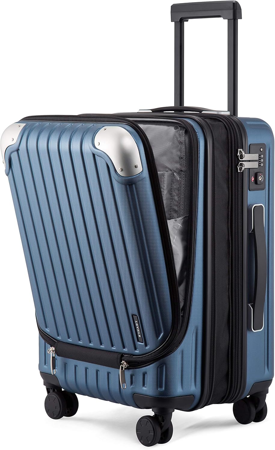 Carry on Luggage with Front Compartment, 20 Inch Expandable Hardside Suitcases with Wheels, Abs+Pc Harshell Spinner Luggages with Tsa Lock, Travel Bag for Women Men