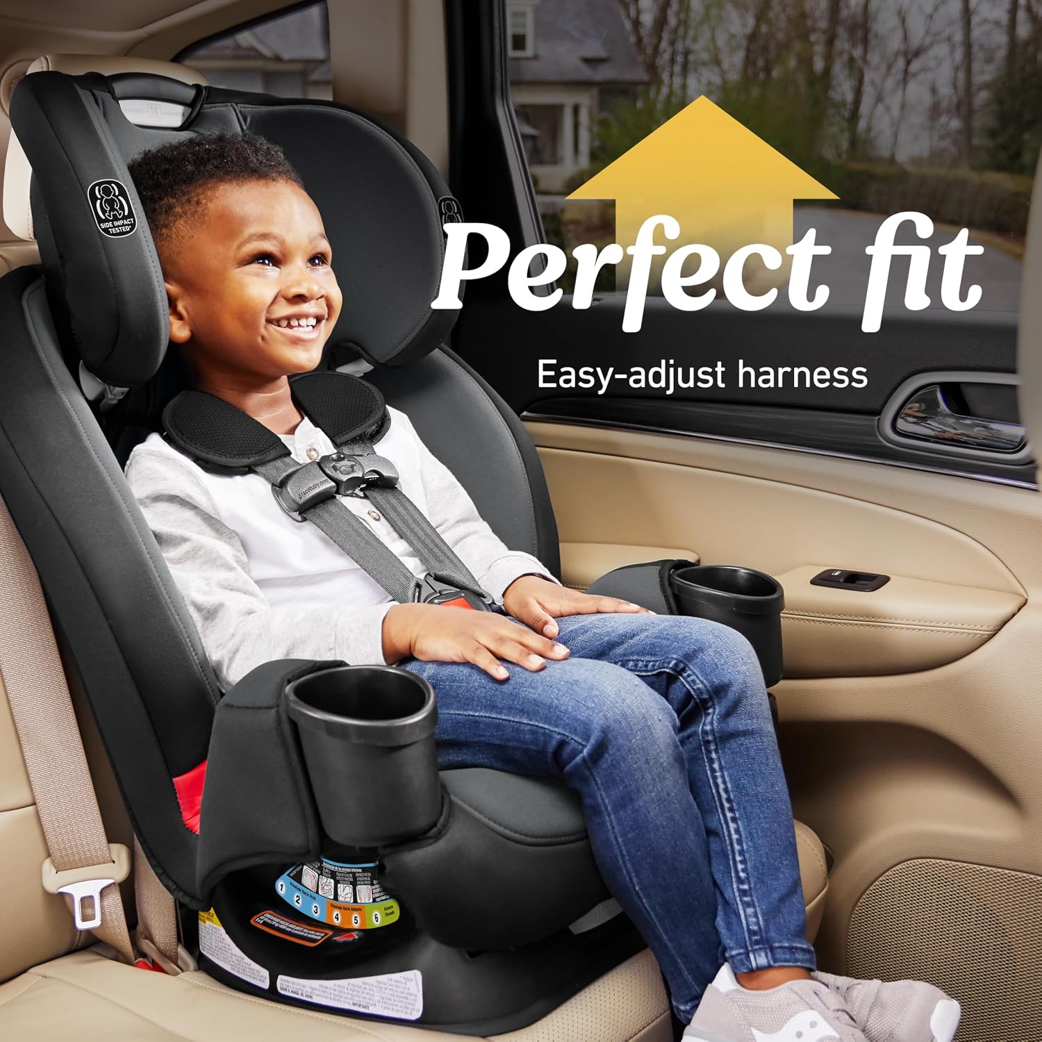 3-in-1 Reclining Car Seat, Kipling - Rear & Forward Facing Car Seat, Highback Booster, Adjustable Headrest