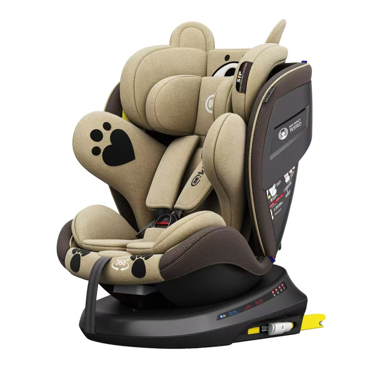 safety seat - A car-mounted baby seat that can be used for sitting or lying down.
