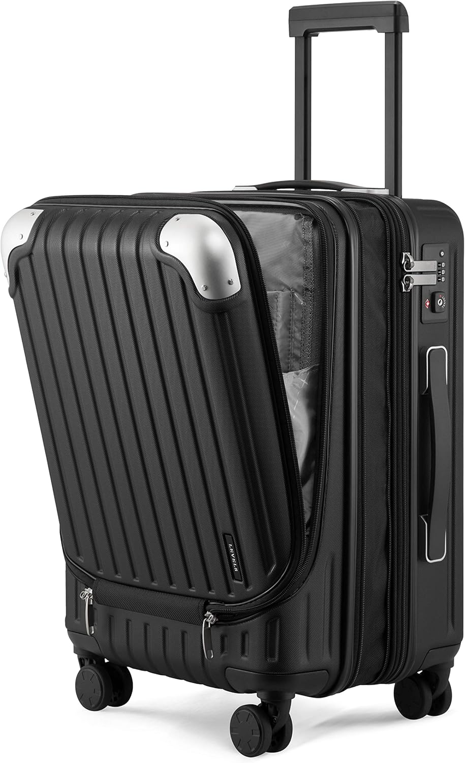 Carry on Luggage with Front Compartment, 20 Inch Expandable Hardside Suitcases with Wheels, Abs+Pc Harshell Spinner Luggages with Tsa Lock, Travel Bag for Women Men