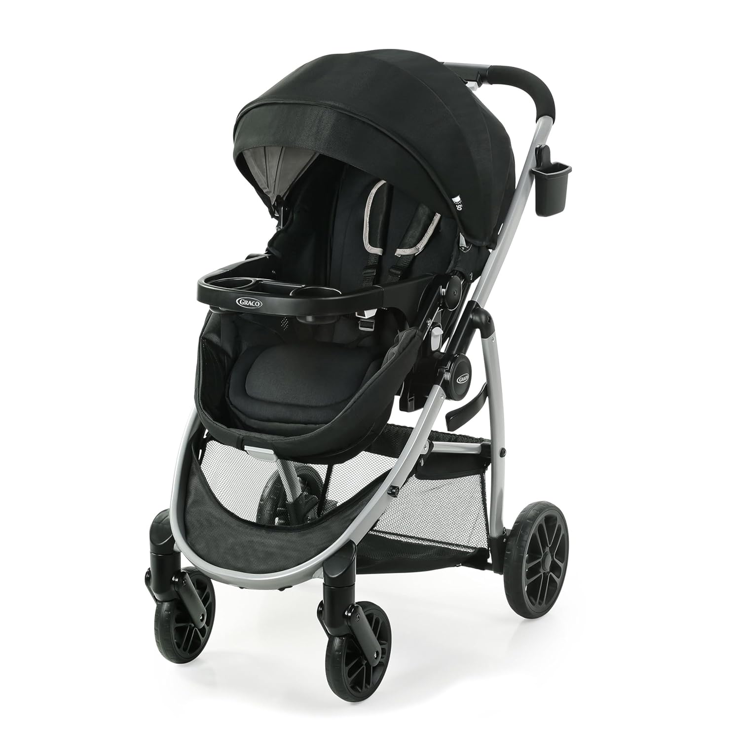 3-in-1 Baby Stroller, 3 Modes: Infant Car Seat Carrier (Car Seat Not Included), Infant Pramette to Toddler Stroller with Reversible Seat and One-Hand Fold