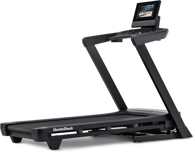 T Series Adjustable Handlebar & Multifunctional Desk, 9% Power Incline Brushless Quiet Motorized Treadmill for Apartments, 12-Point Shock & Immersive Hiking