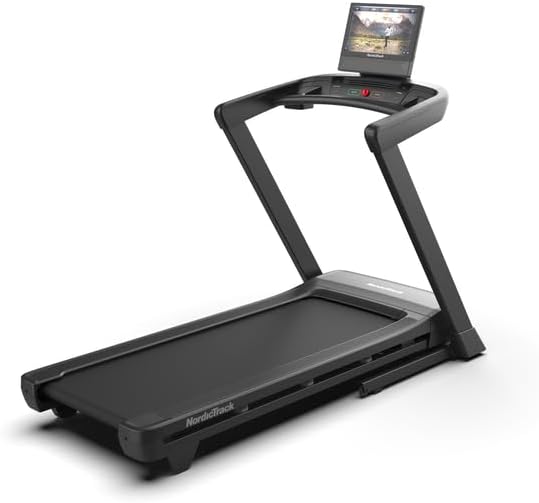 T Series Adjustable Handlebar & Multifunctional Desk, 9% Power Incline Brushless Quiet Motorized Treadmill for Apartments, 12-Point Shock & Immersive Hiking